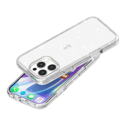 For iPhone 16 Pro Shockproof Terminator Glitter Powder Phone Case(White) - iPhone 16 Pro Cases by PMC Jewellery | Online Shopping South Africa | PMC Jewellery | Buy Now Pay Later Mobicred