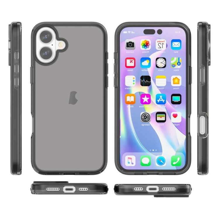 For iPhone 16 Shockproof Terminator Transparent Phone Case(Grey) - iPhone 16 Cases by PMC Jewellery | Online Shopping South Africa | PMC Jewellery | Buy Now Pay Later Mobicred