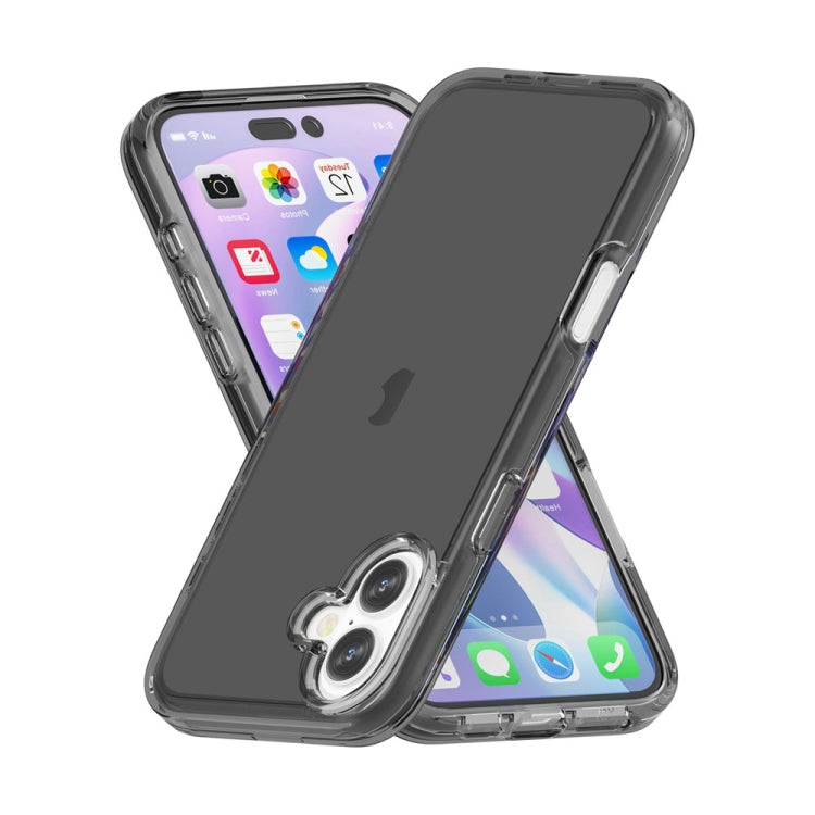 For iPhone 16 Shockproof Terminator Transparent Phone Case(Grey) - iPhone 16 Cases by PMC Jewellery | Online Shopping South Africa | PMC Jewellery | Buy Now Pay Later Mobicred