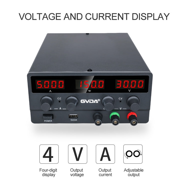 GVDA  SPS-H605 60V-5A Adjustable Voltage Regulator, Specification:US Plug(Black) - Others by GVDA | Online Shopping South Africa | PMC Jewellery | Buy Now Pay Later Mobicred