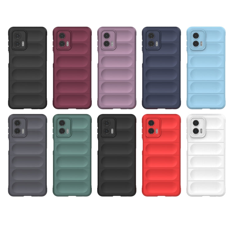 For Motorola Moto G73 5G Magic Shield TPU + Flannel Phone Case(Dark Blue) - Motorola Cases by PMC TechLife | Online Shopping South Africa | PMC TechLife | Buy Now Pay Later Mobicred