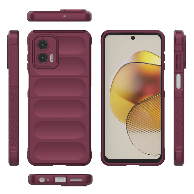 For Motorola Moto G73 5G Magic Shield TPU + Flannel Phone Case(Dark Blue) - Motorola Cases by PMC TechLife | Online Shopping South Africa | PMC TechLife | Buy Now Pay Later Mobicred