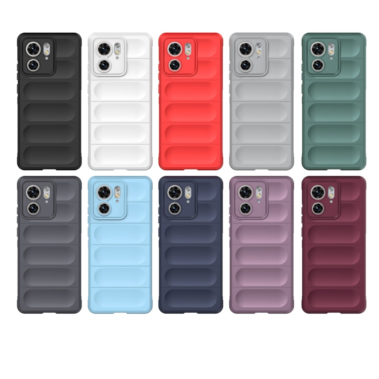 For Motorola Edge 40 5G Magic Shield TPU + Flannel Phone Case(Purple) - Motorola Cases by PMC TechLife | Online Shopping South Africa | PMC TechLife | Buy Now Pay Later Mobicred