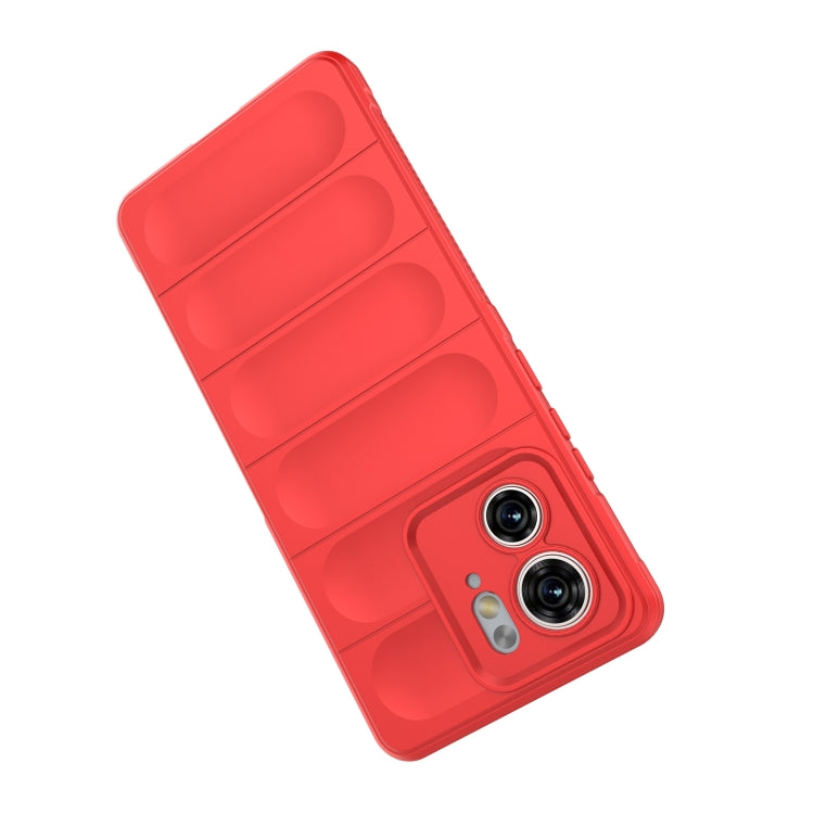 For Motorola Edge 40 5G Magic Shield TPU + Flannel Phone Case(Wine Red) - Motorola Cases by PMC TechLife | Online Shopping South Africa | PMC TechLife | Buy Now Pay Later Mobicred
