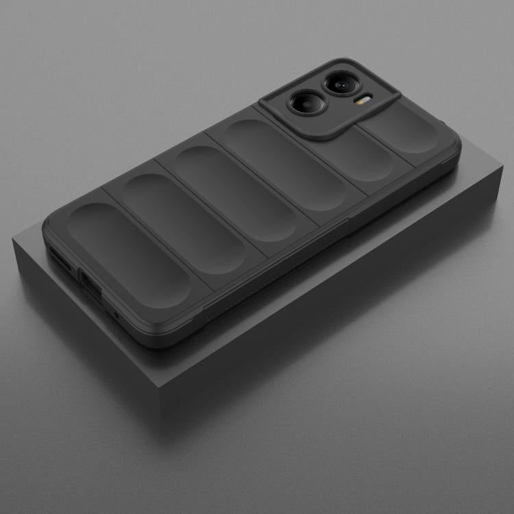 For Motorola Moto G05 4G / E15 Magic Shield TPU + Flannel Phone Case(Black) - free shipping - PMC TechLife - Order now!