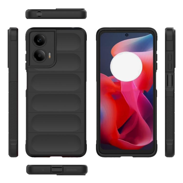 For Motorola Moto G24 4G Global Magic Shield TPU + Flannel Phone Case(Black) - free shipping - PMC TechLife - Order now!