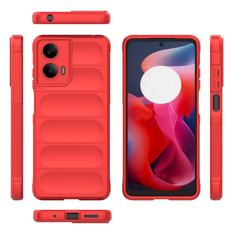 For Motorola Moto G24 4G Global Magic Shield TPU + Flannel Phone Case(Red) - free shipping - PMC TechLife - Order now!