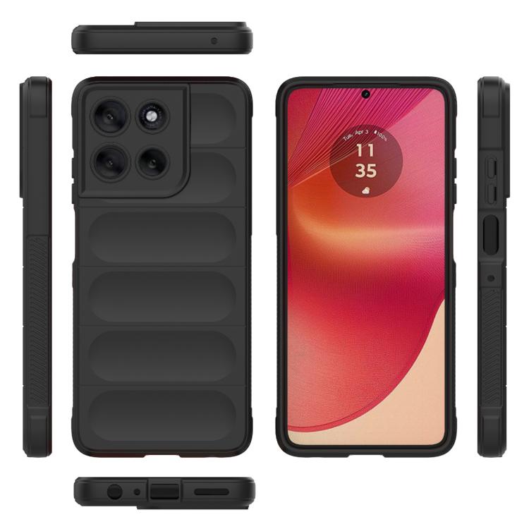 For Motorola Moto G56 5G Magic Shield TPU + Flannel Phone Case(Black) - free shipping - PMC TechLife - Order now!