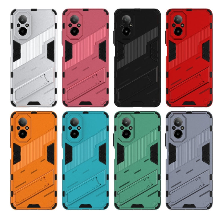 For Realme C67 4G Global Punk Armor 2 in 1 PC + TPU Phone Case with Holder(Orange) - Realme Cases by PMC TechLife | Online Shopping South Africa | PMC TechLife | Buy Now Pay Later Mobicred