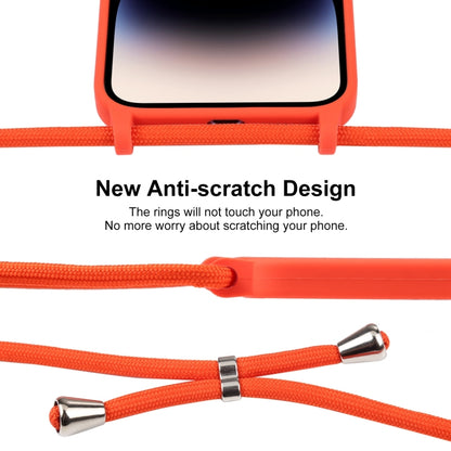 For iPhone 16 Pro Max Crossbody Lanyard Liquid Silicone Case(Orange) - iPhone 16 Pro Max Cases by PMC Jewellery | Online Shopping South Africa | PMC Jewellery | Buy Now Pay Later Mobicred