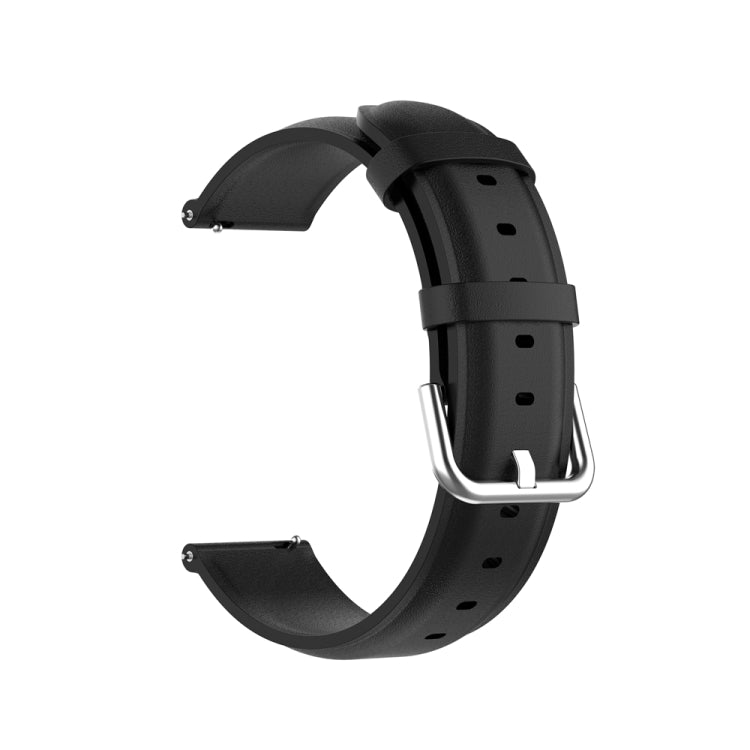 For Huawei Watch 4 / Watch 4 Pro Round Tail Leather Watch Band(Black) - Watch Bands by PMc TechLife | Online Shopping South Africa | PMc TechLife | Buy Now Pay Later Mobicred