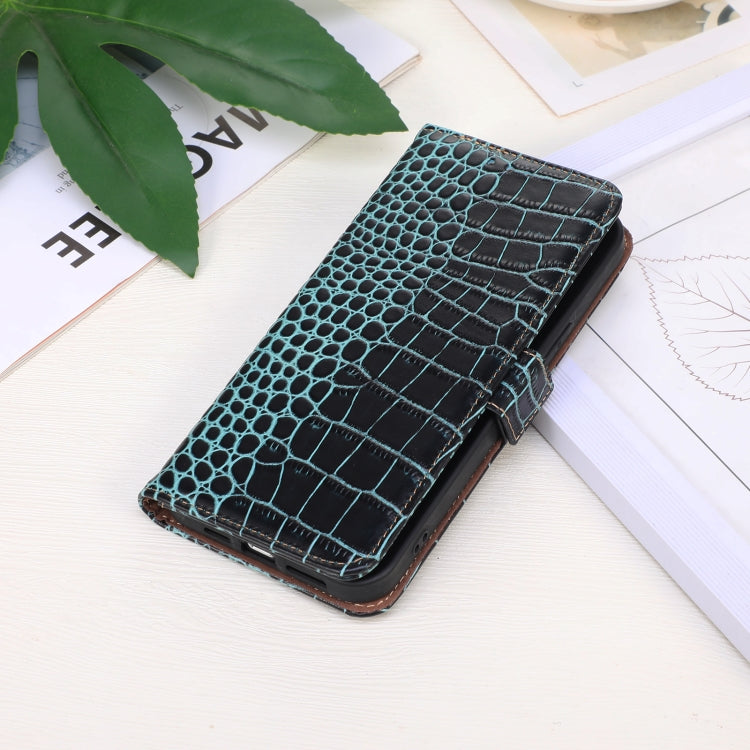 For OnePlus Nord CE4 Lite Crocodile Top Layer Cowhide Leather Phone Case(Green) - OnePlus Cases by PMC TechLife | Online Shopping South Africa | PMC TechLife | Buy Now Pay Later Mobicred