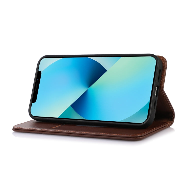 For Nokia XR21 KHAZNEH Nappa Top Layer Cowhide Leather Phone Case(Brown) - Nokia Cases by PMC TechLife | Online Shopping South Africa | PMC TechLife | Buy Now Pay Later Mobicred