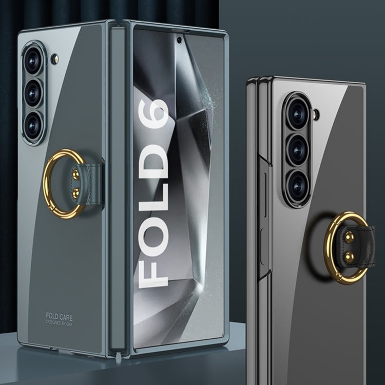 For Samsung Galaxy Z Fold6 GKK Electroplating Phone Case with Ring(Green) - free shipping - PMC Jewellery - Order now!