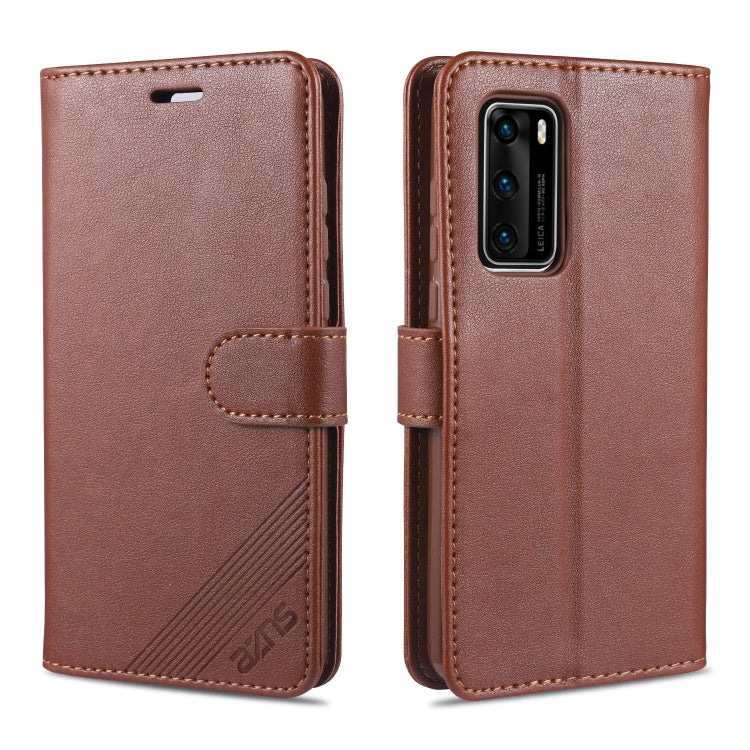 For Huawei P40 / P40 Pro AZNS Sheepskin Texture Horizontal Flip Leather Case with Holder & Card Slots & Wallet(Brown) - Huawei Cases by AZNS | Online Shopping South Africa | PMC Jewellery