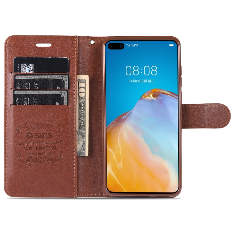 For Huawei P40 / P40 Pro AZNS Sheepskin Texture Horizontal Flip Leather Case with Holder & Card Slots & Wallet(Brown) - Huawei Cases by AZNS | Online Shopping South Africa | PMC Jewellery