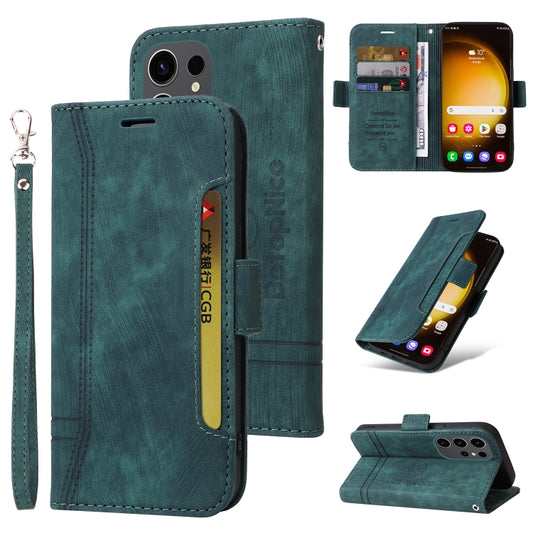 For Samsung Galaxy S24 Ultra BETOPNICE Dual-side Buckle Leather Phone Case(Green) - Galaxy Phone Cases by BETOPNICE | Online Shopping South Africa | PMC Jewellery | Buy Now Pay Later Mobicred