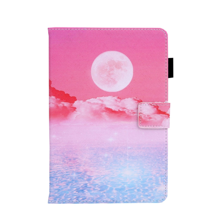 For Amazon Fire Max 11 2023 Colored Drawing Leather Smart Tablet Case(Red Moom) - Amazon by PMC TechLife | Online Shopping South Africa | PMC TechLife | Buy Now Pay Later Mobicred