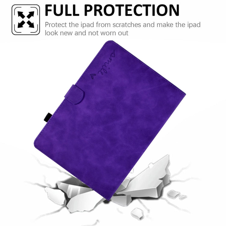 For Amazon Fire Max 11 2023 Embossed Smile Flip Smart Leather Tablet Case(Purple) - Amazon by PMC TechLife | Online Shopping South Africa | PMC TechLife | Buy Now Pay Later Mobicred