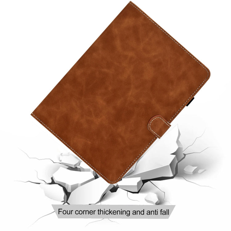 For Amazon Fire Max 11 2023 Cowhide Texture Smart Leather Tablet Case(Brown) - Amazon by PMC TechLife | Online Shopping South Africa | PMC TechLife | Buy Now Pay Later Mobicred