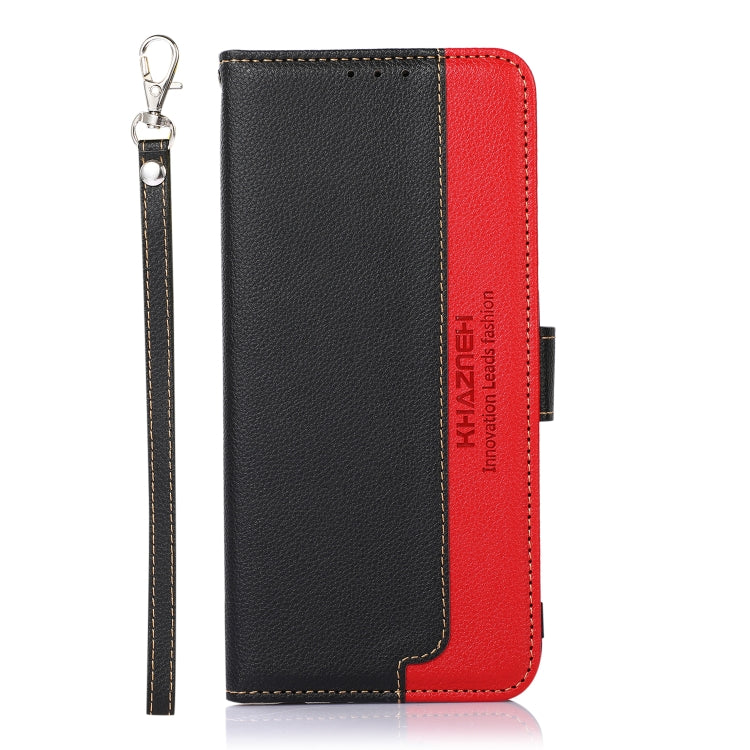 For iPhone 16e KHAZNEH Litchi Texture Leather RFID Phone Case(Black) - iPhone 16e Cases by PMC TechLife | Online Shopping South Africa | PMC TechLife | Buy Now Pay Later Mobicred