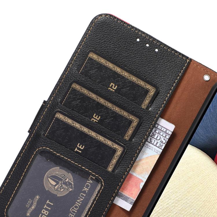 For iPhone 17 KHAZNEH Litchi Texture Leather RFID Phone Case(Black) - free shipping - PMc TechLife - Order now!