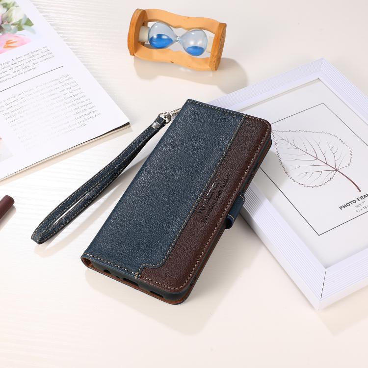 For iPhone 17 KHAZNEH Litchi Texture Leather RFID Phone Case(Blue) - free shipping - PMc TechLife - Order now!