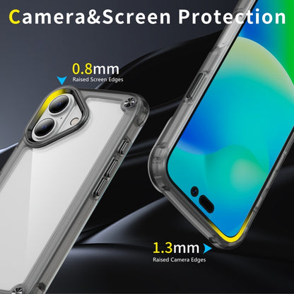 For iPhone 16 Skin Feel TPU + PC Phone Case(Transparent Black) - iPhone 16 Cases by PMC Jewellery | Online Shopping South Africa | PMC Jewellery | Buy Now Pay Later Mobicred