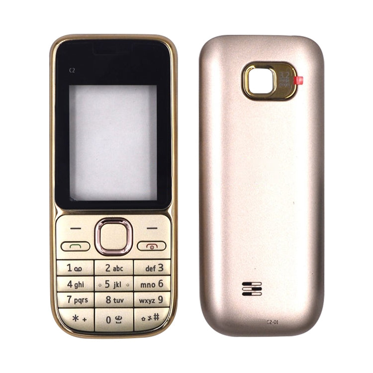 For Nokia c2-01 Full Housing Cover(Gold) - free shipping - PMC TechLife - Order now!