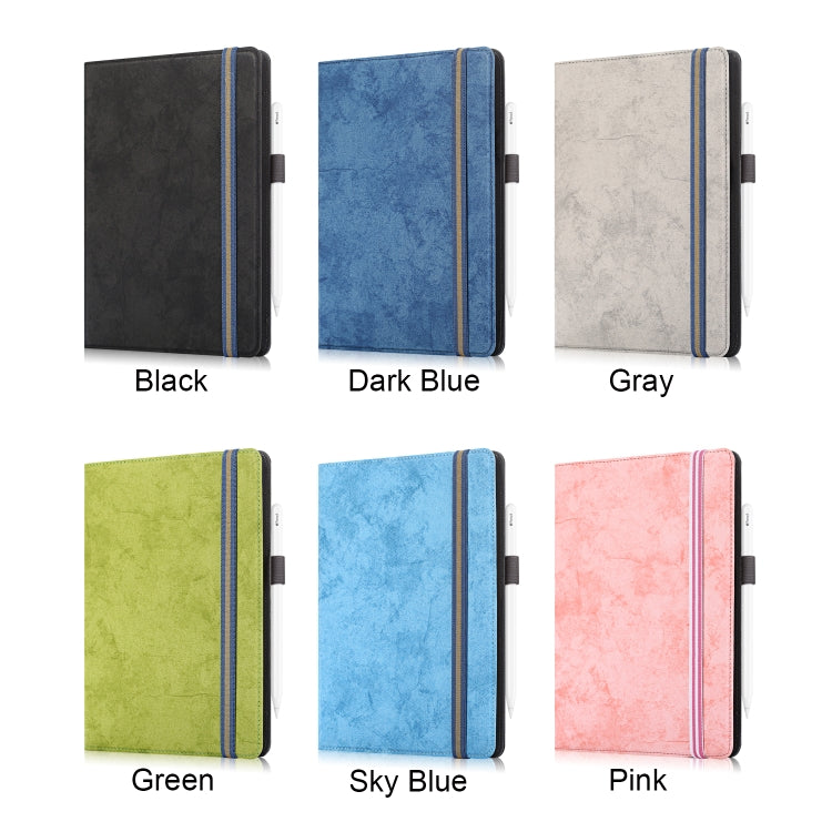For 9-11 inch Marble Cloth Texture Horizontal Flip Universal Tablet PC Leather Case with Pen Slot & Holder(Sky Blue) - 10 - 11 inch by PMC TechLife | Online Shopping South Africa | PMC TechLife | Buy Now Pay Later Mobicred