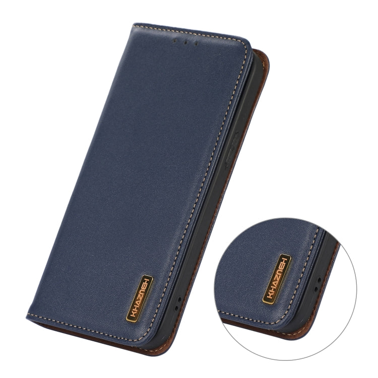 For Huawei Mate 60 KHAZNEH Nappa Top Layer Cowhide Leather Phone Case(Blue) - Huawei Cases by PMC TechLife | Online Shopping South Africa | PMC TechLife | Buy Now Pay Later Mobicred