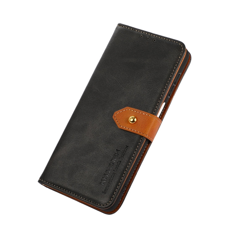 For Honor 90 KHAZNEH Dual-color Cowhide Texture Flip Leather Phone Case(Black) - Honor Cases by PMC TechLife | Online Shopping South Africa | PMC TechLife | Buy Now Pay Later Mobicred