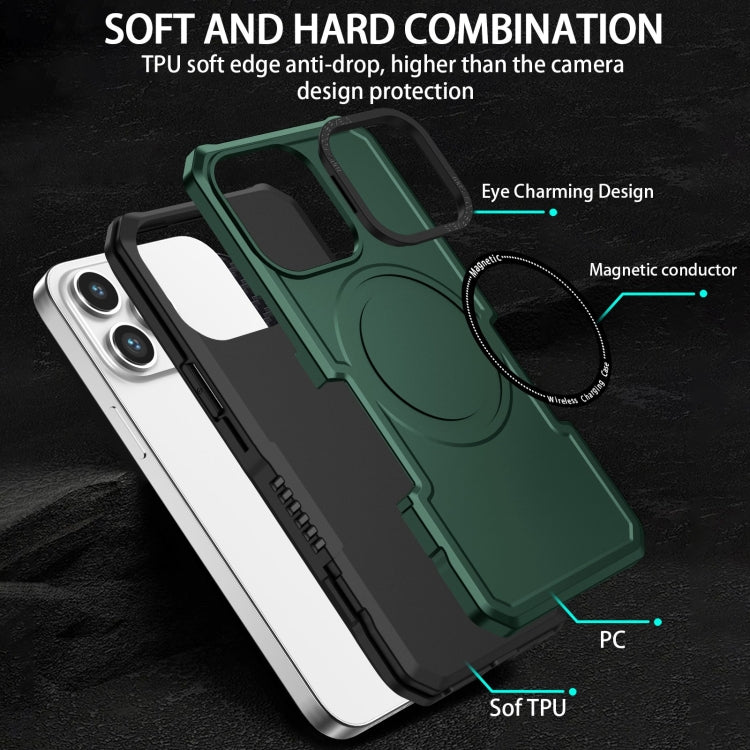 For iPhone 15 Pro MagSafe Shockproof Armor Phone Case(Dark Green) - iPhone 15 Pro Cases by PMC Jewellery | Online Shopping South Africa | PMC Jewellery