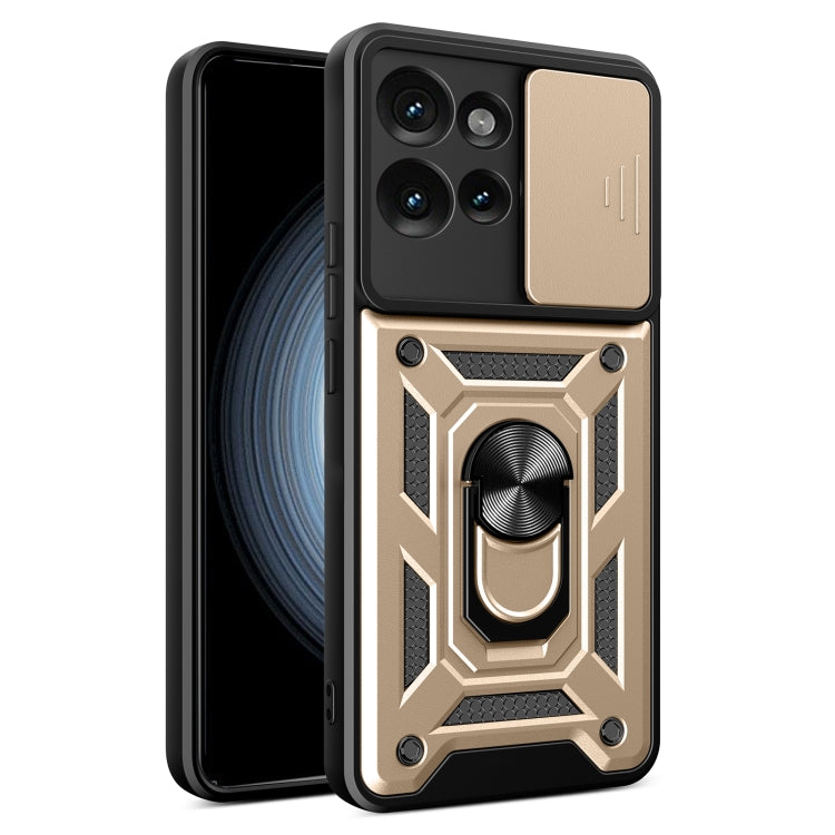 For Motorola Edge 50 5G Sliding Camera Cover Design TPU+PC Phone Case(Gold) - free shipping - PMC TechLife - Order now!