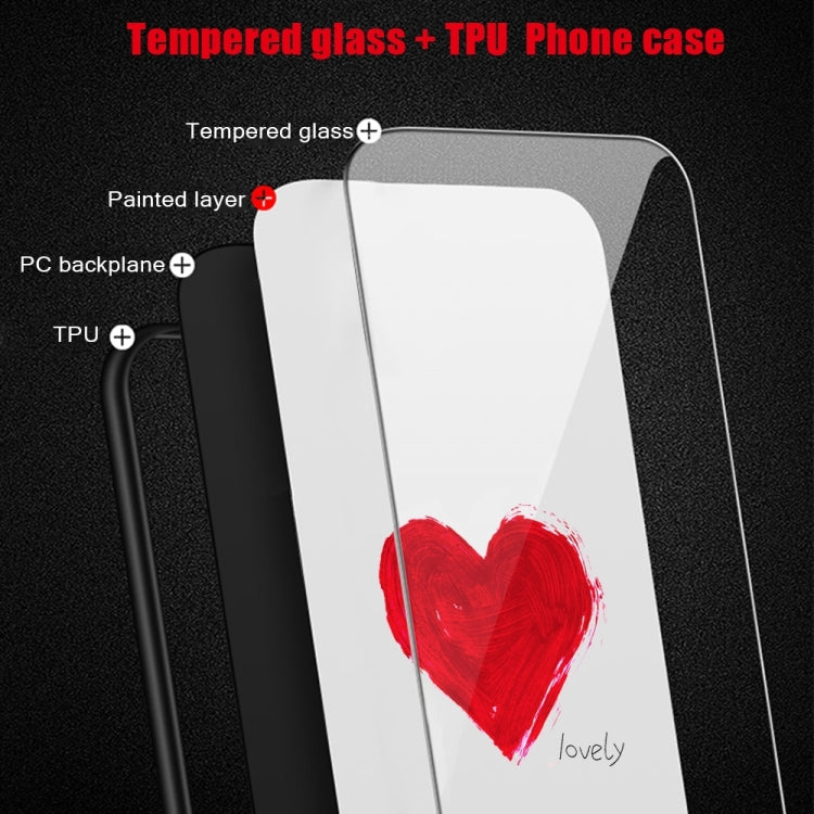 For iPhone 16 Pro Max Colorful Painted Glass Phone Case(Love) - iPhone 16 Pro Max Cases by PMC TechLife | Online Shopping South Africa | PMC TechLife | Buy Now Pay Later Mobicred