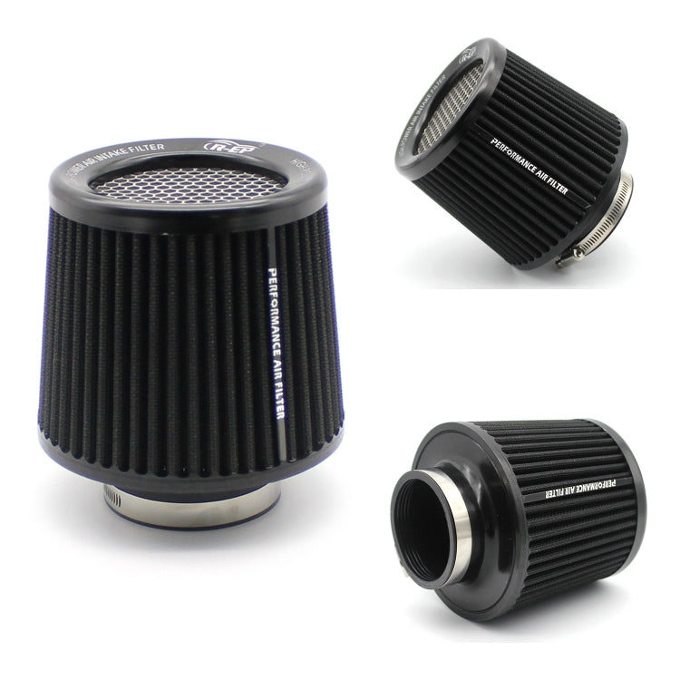 XH-UN077-079 Car High Flow Cold Cone Engine Air Intake Filter, Size:76mm(Black) - Air Intake System by PMC TechLife | Online Shopping South Africa | PMC TechLife | Buy Now Pay Later Mobicred
