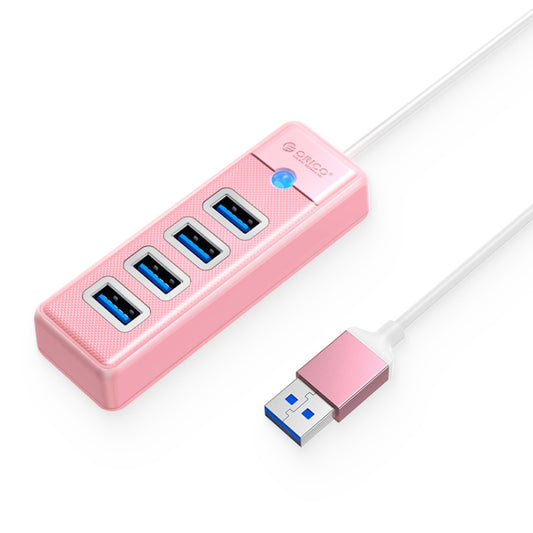 ORICO PW4U-U3 4 in 1 USB to USB Multifunctional Docking Station HUB Adapter(Pink) - USB HUB by ORICO | Online Shopping South Africa | PMC Jewellery | Buy Now Pay Later Mobicred