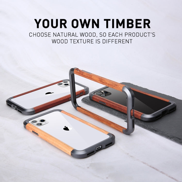 For iPhone 11 Pro R-JUST Metal + Wood Frame Protective Case - iPhone 11 Pro Cases by R-JUST | Online Shopping South Africa | PMC TechLife | Buy Now Pay Later Mobicred
