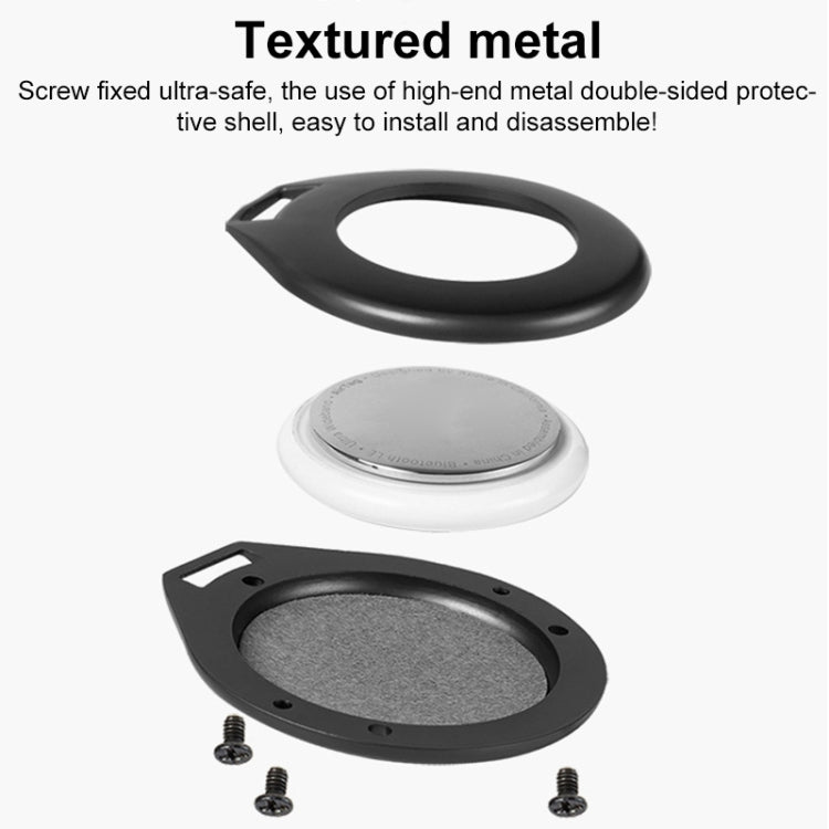 Anti-lost Tracker Positioning Alloy Protective Case For AirTag(Black) - Other by PMc TechLife | Online Shopping South Africa | PMc TechLife | Buy Now Pay Later Mobicred