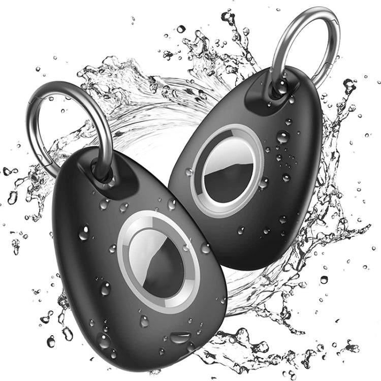 2pcs Waterproof Anti-drop Anti-lost Tracker Positioning TPU Protective Case for AirTag(Black) - Other by PMc TechLife | Online Shopping South Africa | PMc TechLife | Buy Now Pay Later Mobicred