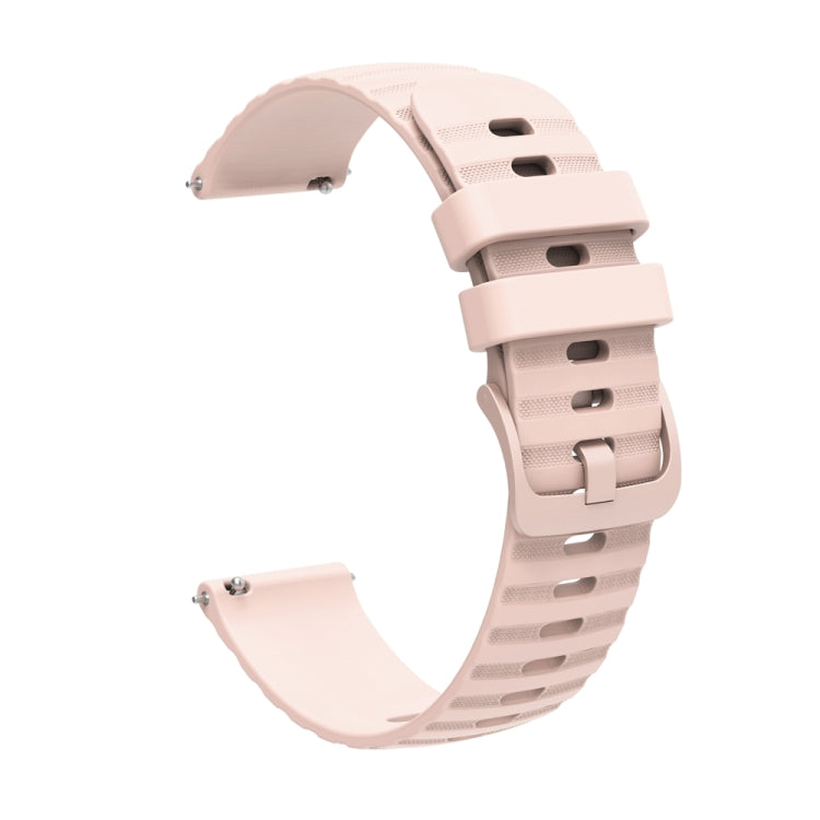 For Huawei Watch 4 / 4 Pro Wavy Dot Pattern Solid Color Silicone Watch Band(Pink) - Watch Bands by PMC TechLife | Online Shopping South Africa | PMC TechLife