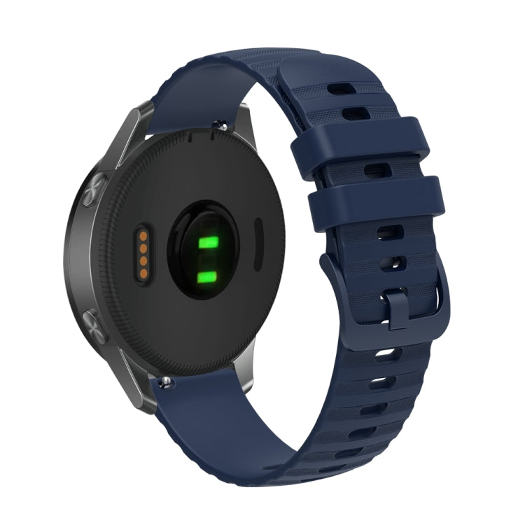 For Huawei Watch 4 / 4 Pro Wavy Dot Pattern Solid Color Silicone Watch Band(Navy Blue) - Watch Bands by PMC TechLife | Online Shopping South Africa | PMC TechLife