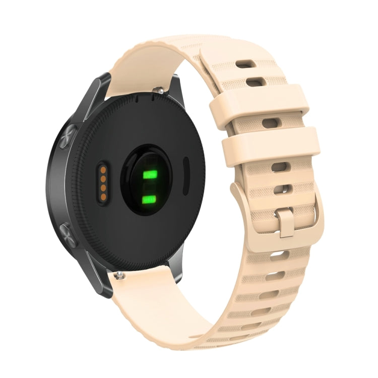 For Huawei Watch 4 / 4 Pro Wavy Dot Pattern Solid Color Silicone Watch Band(Beige) - Watch Bands by PMC TechLife | Online Shopping South Africa | PMC TechLife