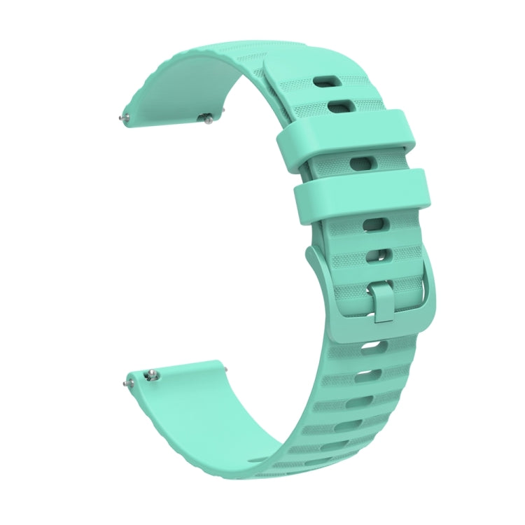 For Huawei Watch 4 / 4 Pro Wavy Dot Pattern Solid Color Silicone Watch Band(Teal) - Watch Bands by PMC TechLife | Online Shopping South Africa | PMC TechLife