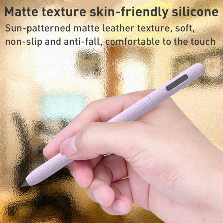 For Samsung Galaxy Tab S7 LOVE MEI Frosted Leather Texture Silicone Protective Pen Case(Black) - Pencil Accessories by LOVE MEI | Online Shopping South Africa | PMC TechLife