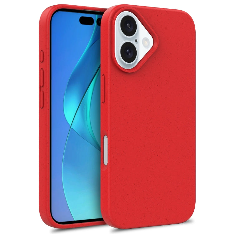 For iPhone 16 Starry Series Shockproof Straw Material + TPU Protective Case(Red) - iPhone 16 Cases by PMC Jewellery | Online Shopping South Africa | PMC Jewellery | Buy Now Pay Later Mobicred