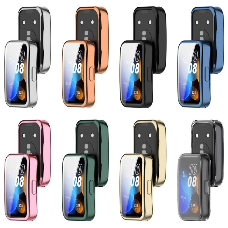For Huawei Band 8 Full Coverage TPU Electroplating Watch Protective Case(Rose Gold) - Watch Cases by PMC TechLife | Online Shopping South Africa | PMC TechLife