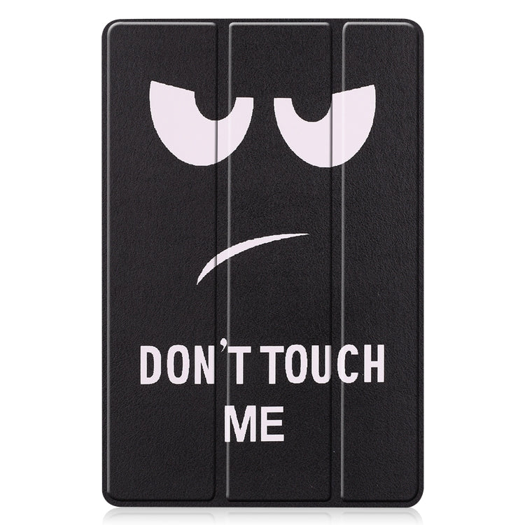 For Samsung Galaxy Tab S9 FE Custer Painted 3-Fold Holder Smart Leather Tablet Case(Big Eye Me) - Galaxy Tab S9 FE by PMC Jewellery | Online Shopping South Africa | PMC Jewellery