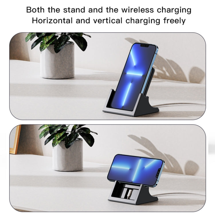 Yesido DS15 15W Desktop Wireless Fast Charger with Detachable Phone Holder(Black) - Wireless Charger by Yesido | Online Shopping South Africa | PMC Jewellery | Buy Now Pay Later Mobicred