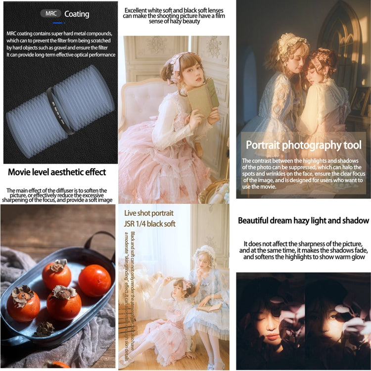 JSR Black Mist Filter Camera Lens Filter, Size:49mm(1/4 Filter) - Other Filter by JSR | Online Shopping South Africa | PMC TechLife | Buy Now Pay Later Mobicred